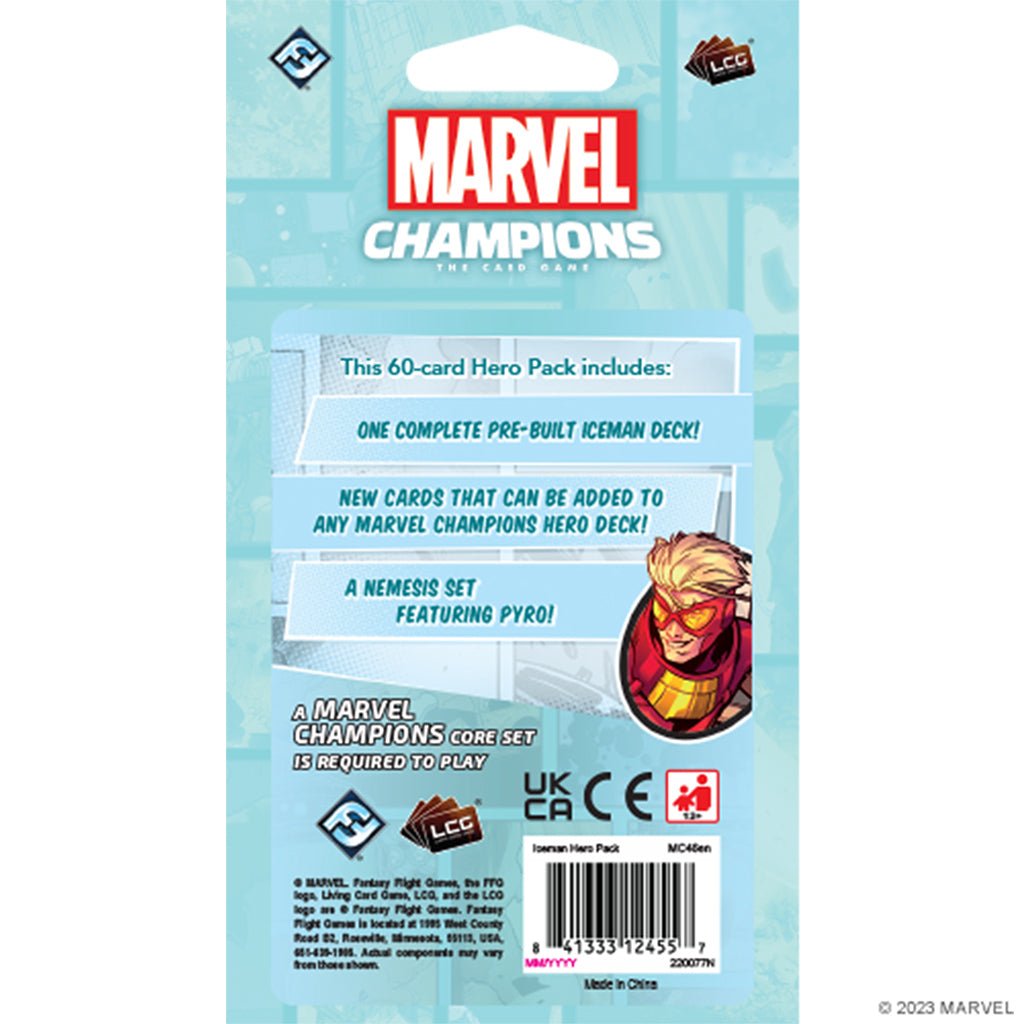 Marvel Champions: The Card Game - Iceman Hero Pack Collectible Card Games The Compleat Strategist