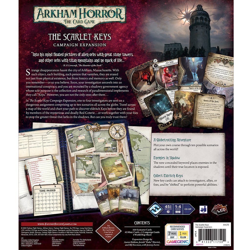 Arkham Horror: The Card Game - The Scarlet Keys Campaign Expansion Card Games The Compleat Strategist