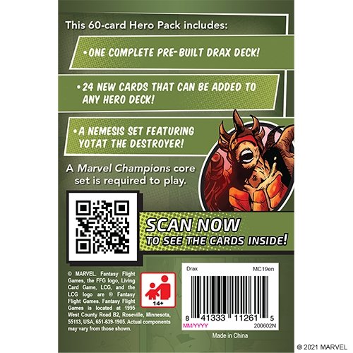 Marvel Champions: Drax Character Pack Card Games The Compleat Strategist