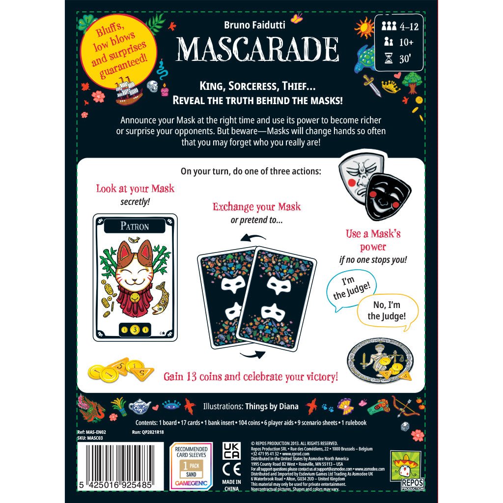 Mascarade 2nd Edition Card Games The Compleat Strategist